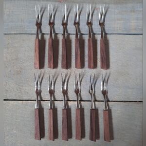 Vintage Mini Cocktail Forks Appetizer Bar Hors D'oeuvre